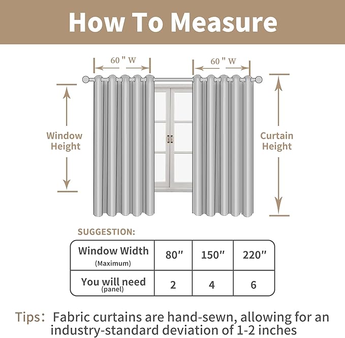 Linen Curtains 63 inch Length for Living Room, Linen Light Filtering Boho Semi - Image 7