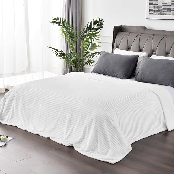 BEDELITE 3D Ribbed Jacquard White King Size Blankets - Image 9