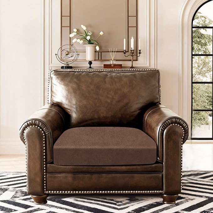 ANARACHON Leather Look Couch Cushion Covers Sofa Seat Slipcovers Sets Couches - Image 2