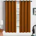 Yakamok Room Darkening Curtains 52x63 inch Length Burnt Orange-Living Room | 2 by Yakamok