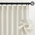 Topfinel Pinch Pleated Curtains 90 Inches Long 2 Panels Set, Natural Cream Semi by Topfinel