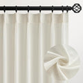 Topfinel Natural Pinch Pleated Linen Curtains 100 Inch Length 2 Panels by Topfinel
