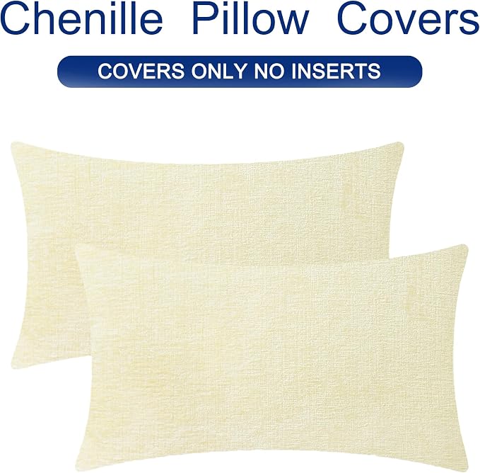 CaliTime Decorative Couch Throw Pillow Covers 20 X 12 Inches Beige | Pack of 2 - Image 6