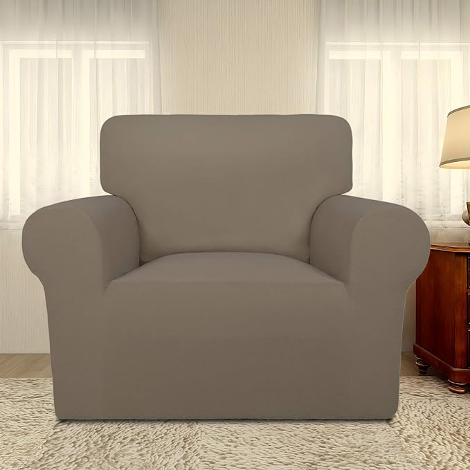 PureFit Super Stretch Chair Covers Fleece Couch Covers - Image 2