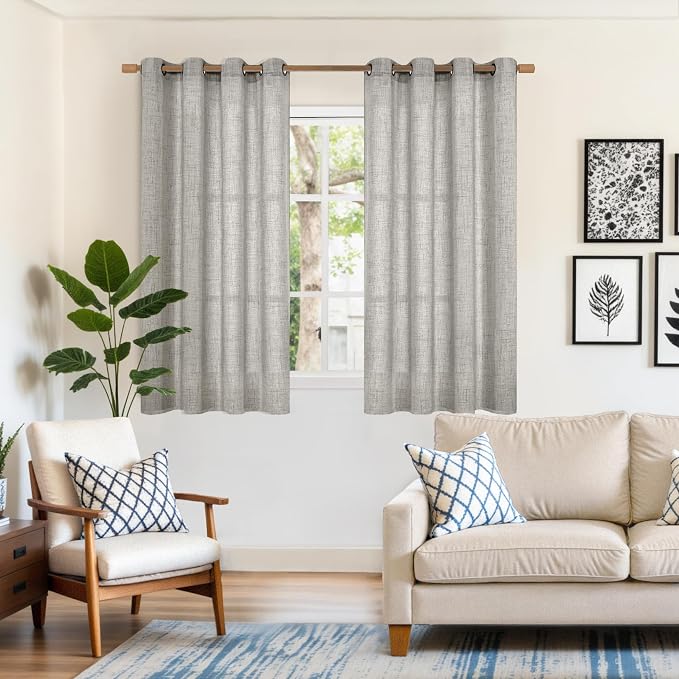 YoungsTex Linen Curtains 54 Inch Length by YoungsTex