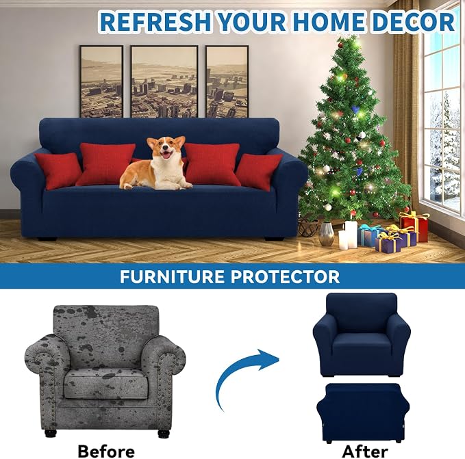 XINEAGE 2026 New Stretch Armchair Covers 1 Piece Chair Slipcovers Chair - Image 4