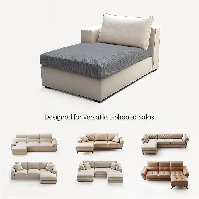 Hokway Stretch Chaise Cover Individual Couch Cushion Slipcovers Reversible - Image 9