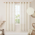 Natural Linen Curtains for Living Room 2 Panels Set, 78 Inch Faux Linen by LAMIT