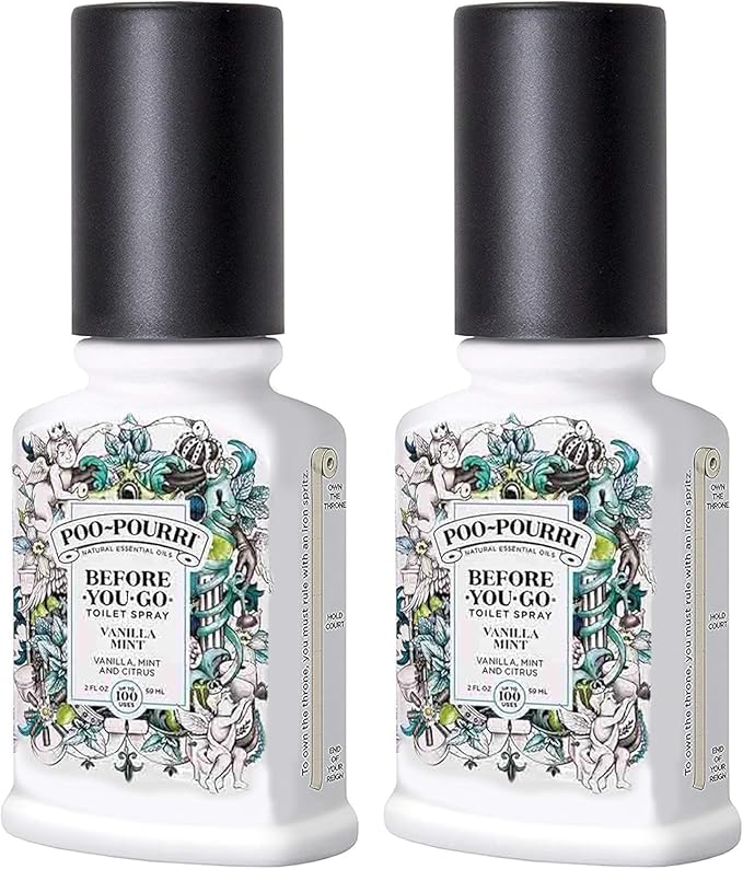 Poo-Pourri Vanilla Mint Scent Odor Eliminator 2 oz. Liquid 2pk