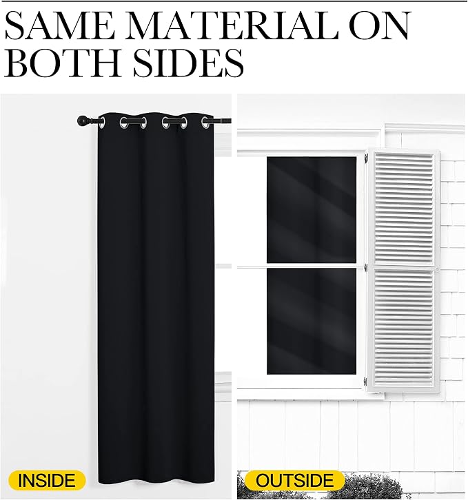 NICETOWN Blackout Draperies Window Curtain Panels, Autumn/Winter Thermal - Image 5