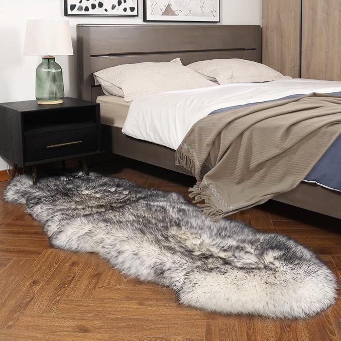 IRIWOOL Premium Genuine Fur Sheepskin Rug Real Australia Sheepskin Natural - Image 2