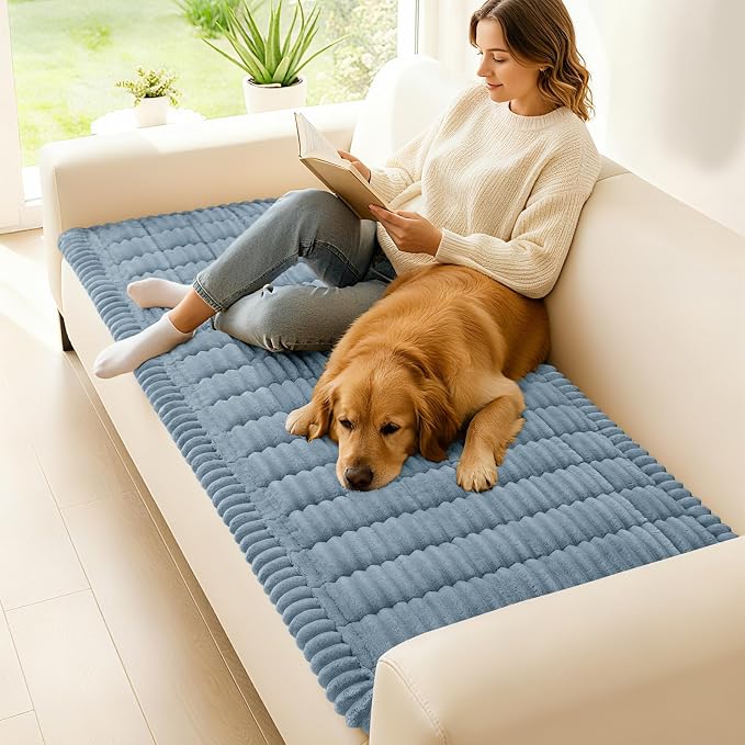 Couch Cover for Dogs, Washable Non Slip Plush Flannel Sofa Protector | Thick - Image 2