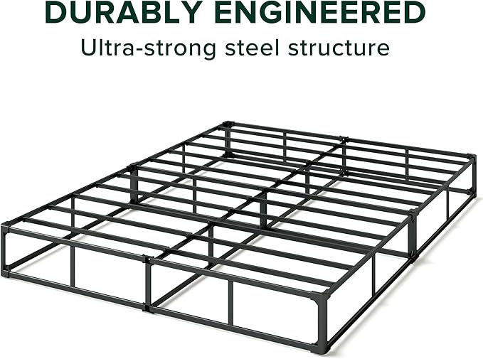 ZINUS 9 Inch WonderBox(TM) Smart Box Spring, Quick Assembly Mattress Foundation, Durable Metal Frame, King, Grey