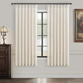 PleatedDrapes Short Viral Shower 45 inch Curtains, Boho Pinch Pleat Thick Linen by PleatedDrapes