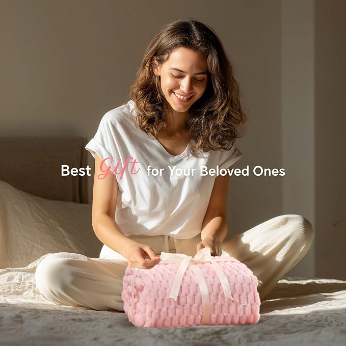 BEDELITE Pink Large Throw Blanket - Image 2