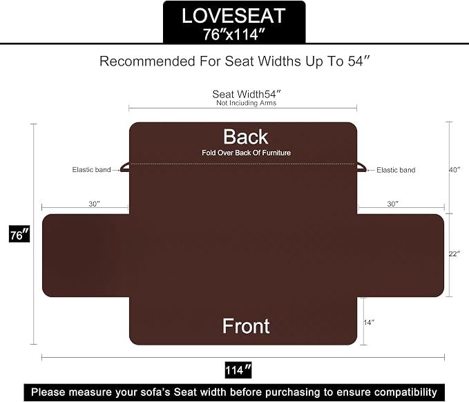 U-NICE HOME Loveseat Sofa Cover - Image 6