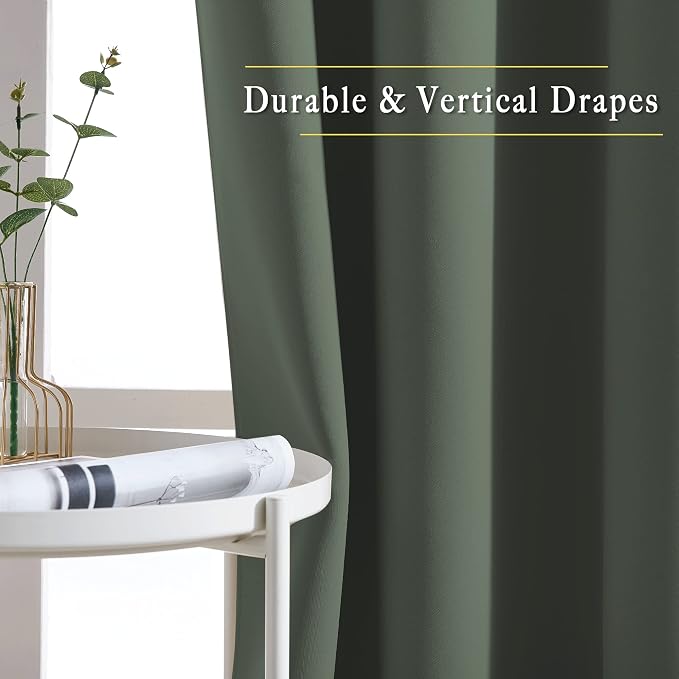 NICETOWN Blackout Bedroom Curtains 66 inches Long, Grommet Light Reducing - Image 5