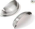 khtumeware 10 Pack 3-1/2" Drawer Pulls Brushed Satin Nickel Cabinet Cup Pulls Kitchen Hardware Cabinet Handles Drawer Handles Knobs 3.5 inch Hole Center