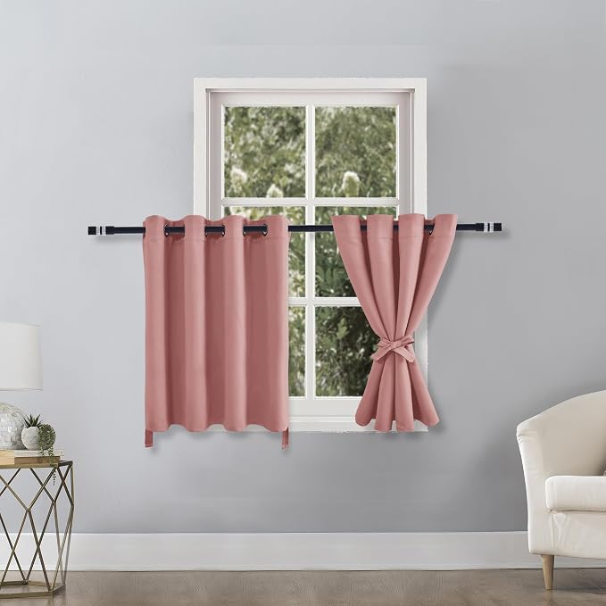 RV Blackout Curtains for Bedroom, 52 x 30 Inches Long, Dusty Rose | Thermal - Image 8