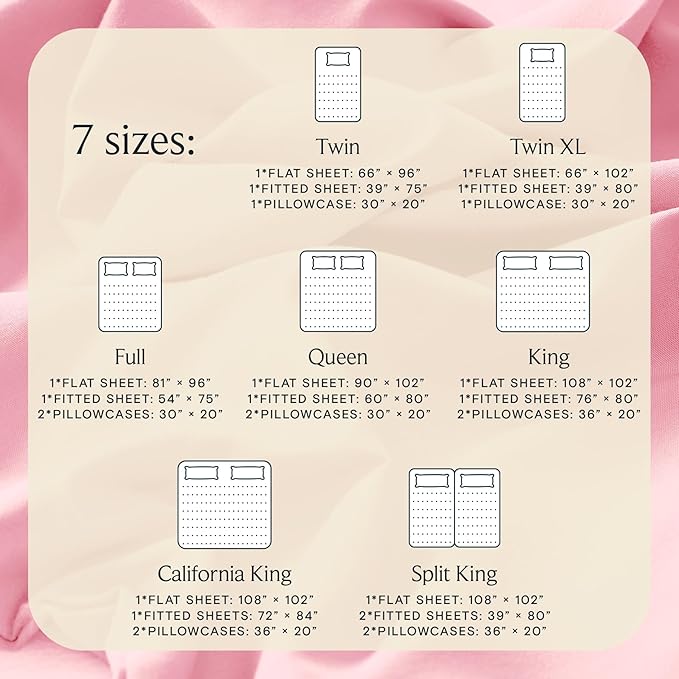 LuxClub 3 PC Sheet Set Bed Sheets Deep Pockets 16" Eco Friendly Wrinkle Free Cooling Machine Washable Hotel Bedding Silky Soft - Baby Pink Twin