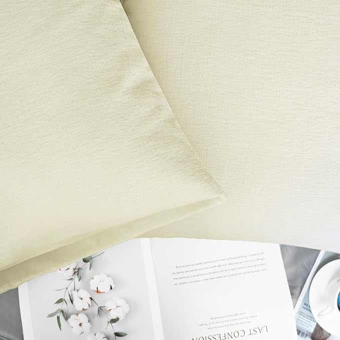 CaliTime Decorative Standard Throw Pillow Covers 26 X 20 Inches Beige | Pack of - Image 6