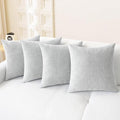 CaliTime Decorative Throw Pillow Covers 18 X 18 Inches Moonbeam Gray | Pack of 4 by CaliTime