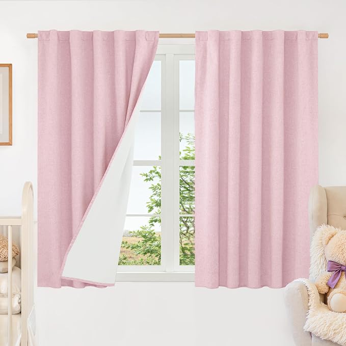 Linen Full Blackout Window Curtains by LAMIT
