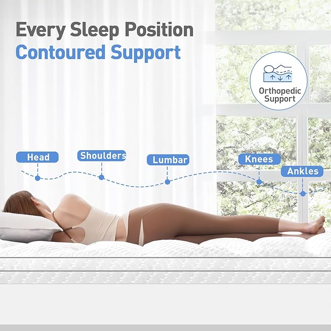 Dual Layer 3 Inch Memory Foam Mattress Topper Full Size, 2 Inch Cooling Gel Memory Foam Plus 1 Inch Down Alternative PillowTop Mattress Pad Cover with 8-21 Inch Deep Pocket