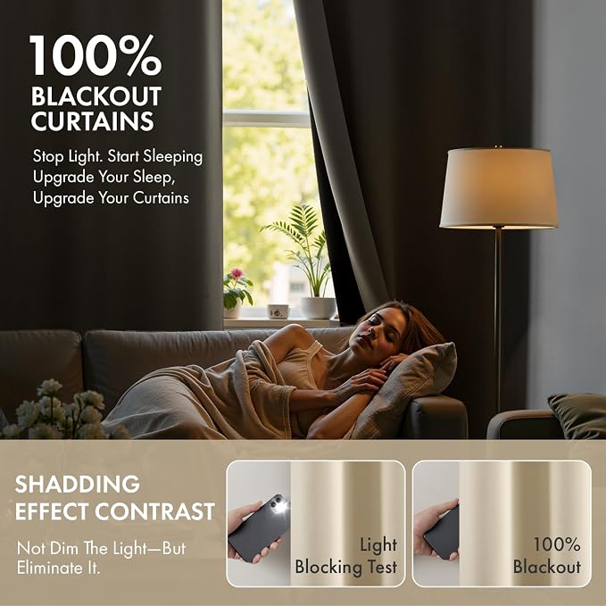 MIULEE Cream Beige Blackout Curtains - Image 2