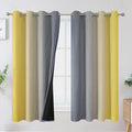 Gray and Yellow Ombre Blackout Curtains by ESTELARTEXTILER