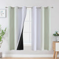 Sage Green and Greyish White Ombre Blackout Curtains by ESTELARTEXTILER