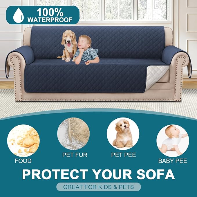 Turquoize 100% Waterproof Sofa Covers Couch Cover Sofa Cover - Image 2