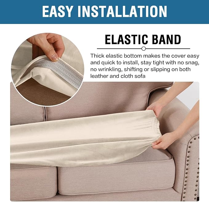 H.VERSAILTEX Velvet Stretch Individual Cushion Cover Plush Cushion Slipcover - Image 5
