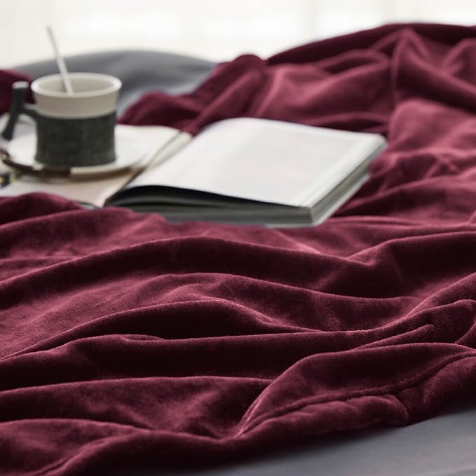 Bedsure GentleSoft Fleece Blanket Twin Size Red - Image 4