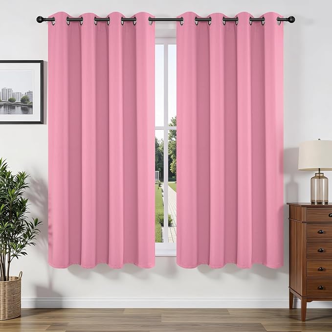 Joydeco Blackout Curtains 63 Inchs Long 42 Wide Black Out Curtains 2 Panels by JOYDECO