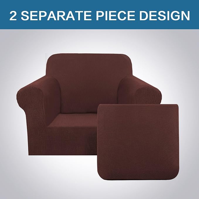 H.VERSAILTEX 2 Piece Couch Cover Stretch Stylish Chair Cover Furniture - Image 3