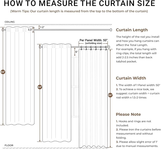 INOVADAY 100% Blackout Linen Curtains - Image 9