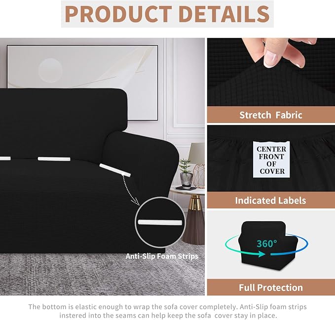 Easy-Going 100% Waterproof Chair Couch Cover, Stretch Jacquard Sofa Cover | - Image 4