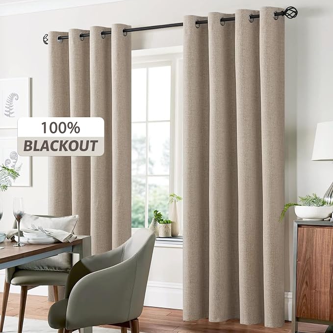 Yakamok Natural Linen Textured Curtains 72 Inches Long - Image 7