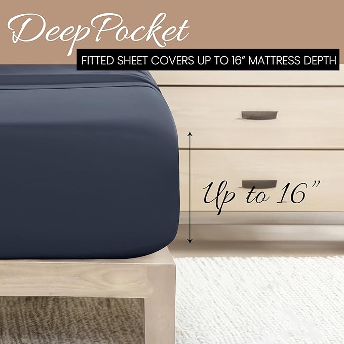 Linen Market Bed Sheets for Twin Size Bed (Stone) - Sleep Better Than Ever with These Soft and Cooling Twin Sheets - Deep Pocket Fits 16" Thick Beds - 4 Piece Twin Sheet Set