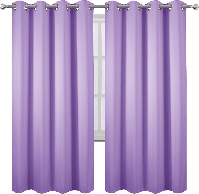 Lavender Thermal Blackout Curtains/52 x 72 Inch/Set of 2 Panels Room Darkening - Image 2