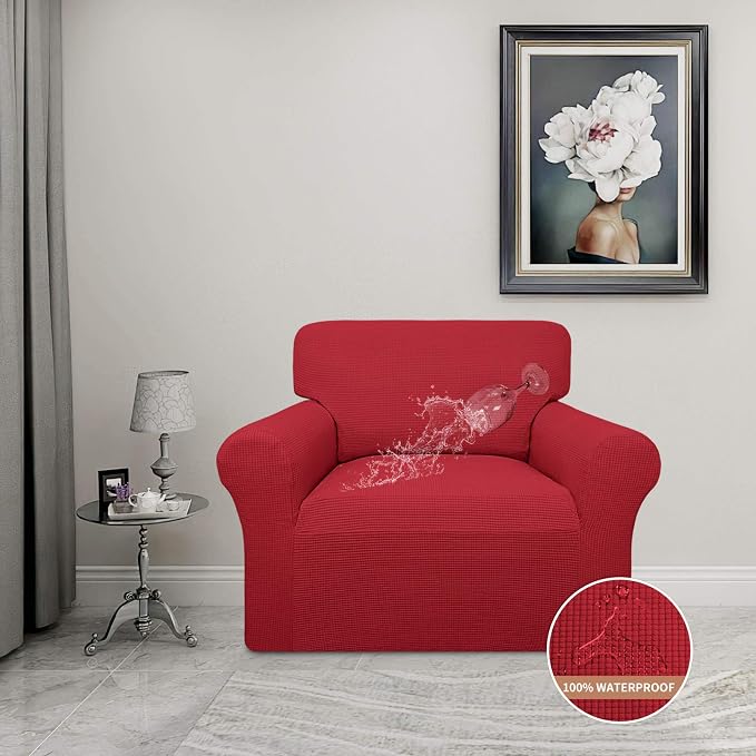 Easy-Going 100% Waterproof Chair Couch Cover, Stretch Jacquard Sofa Cover | - Image 2