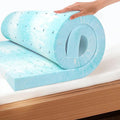 EGO Topper 4 Inch Queen Memory Foam Mattress Topper, Gel Foam Mattress Topper for Pressure Relief, Ventilated Design Bed Topper in a Box, CertiPUR-US Certified, 60"×80", Medium