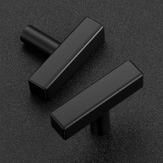 Ravinte Black Cabinet Handles 20 Pack Matte Black Square Cabinet Pulls Kitchen Hardware 2 inch Overall Length Kitchen Drawer Pulls