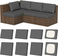 8Pcs Outdoor Cushion Covers, Stretch Patio Furniture Couch Chair Slipcovers | by VORSHAPE