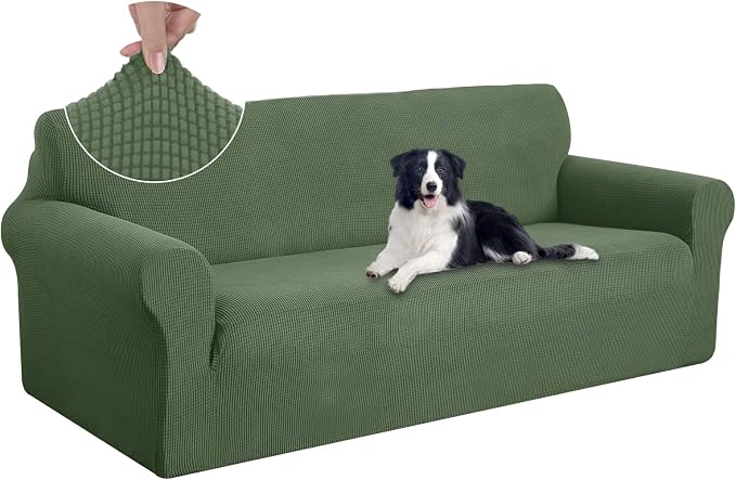 U-NICE HOME Oversized Stretch Couch Cover Slipcover, Loden Frost | 3 Cushion by U-NICEHOME