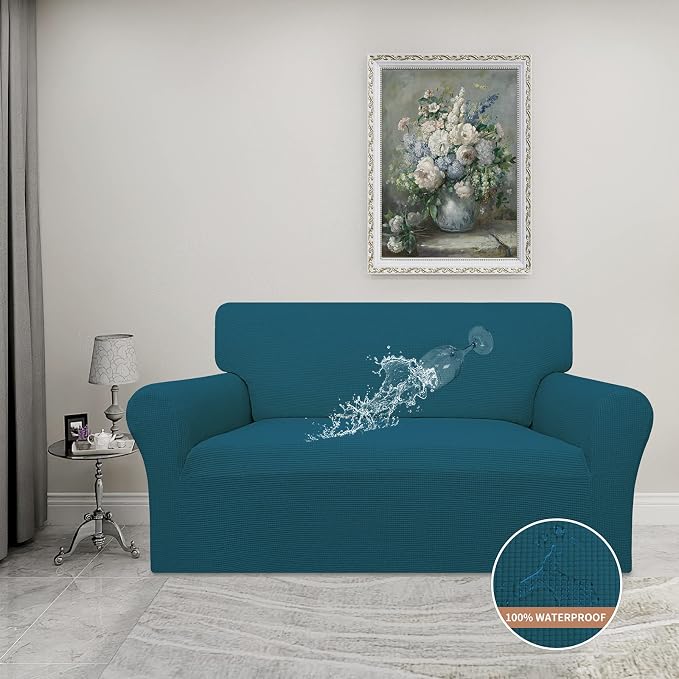 Easy-Going 100% Waterproof Loveseat Couch Cover Stretch Jacquard Sofa Cover | - Image 2