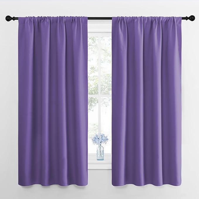 NICETOWN RV Blackout Curtains for Camper Windows, Lilac Purple, Short Blackout by NICETOWN