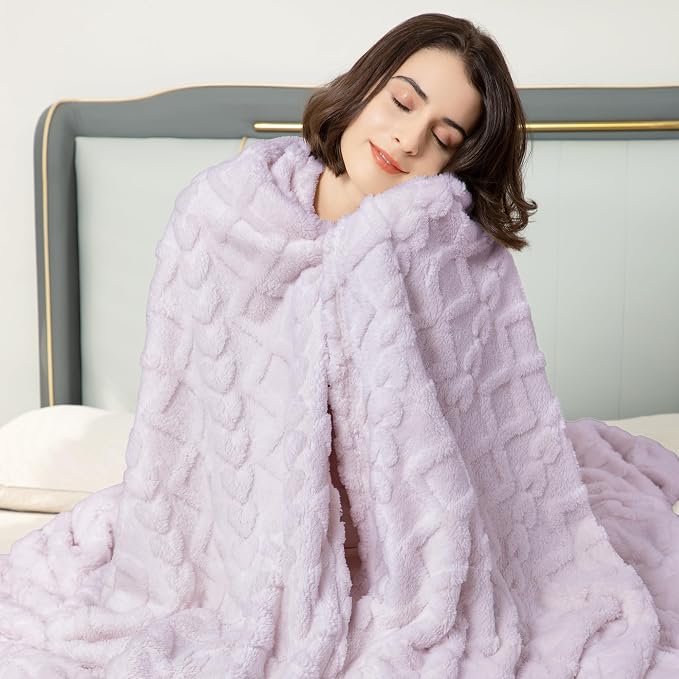 Aganear Fleece Throw Blanket for Couch Sofa 50"x60" Purple | Lightweight Fuzzy - Image 8
