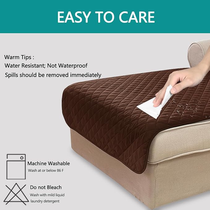 U-NICE HOME Sectional Couch Cover Chaise Lounge Cover, Pet Friendly, Elastic - Image 3